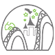 A rollercoaster ride in an amusement park in Borivali