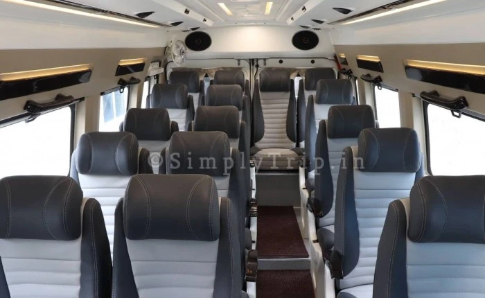 Prime Executive tempo traveller on rent in Delhi with luxury interiors