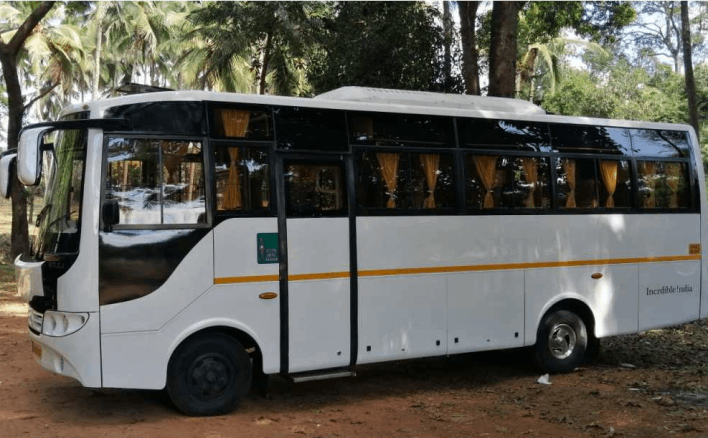 Exteriors of a 29 seater bus from Ashok Leyland 