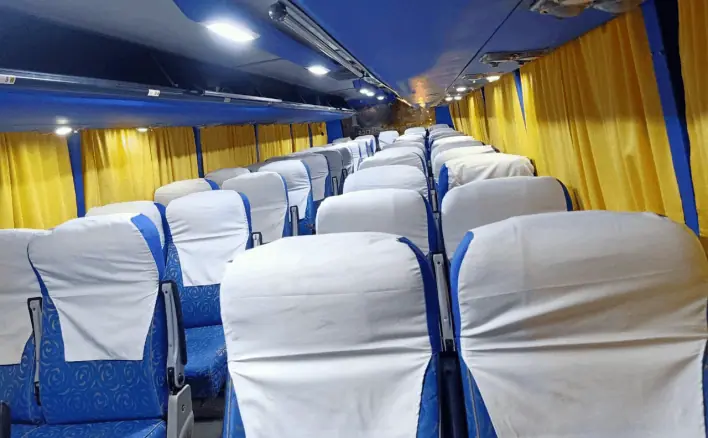 Exteriors of a 29 seater bus from Ashok Leyland 