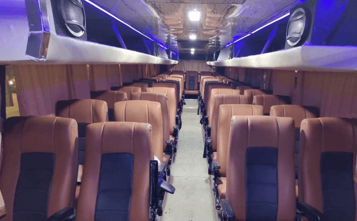 Exteriors of a 29 seater bus from Ashok Leyland 